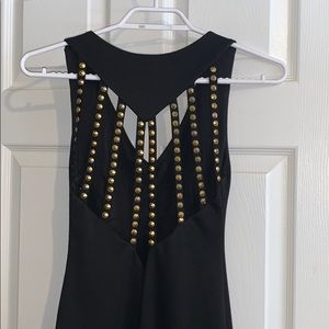 Low back Black dress